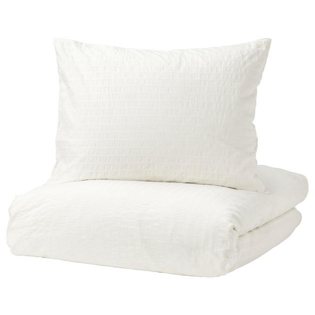 OFELIA VASS                              Duvet cover and pillowcase(s), white, Full/Queen (Double/Queen)