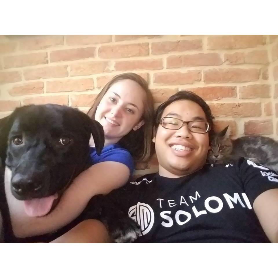 Relaxing with the fur babies
