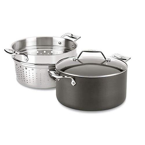 All-Clad H911S374 Essentials Nonstick Multipot with insert, 7 Qt, Grey