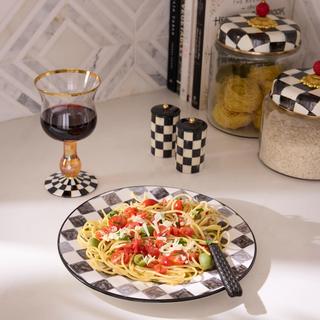 Check Stoneware Dinner Plate