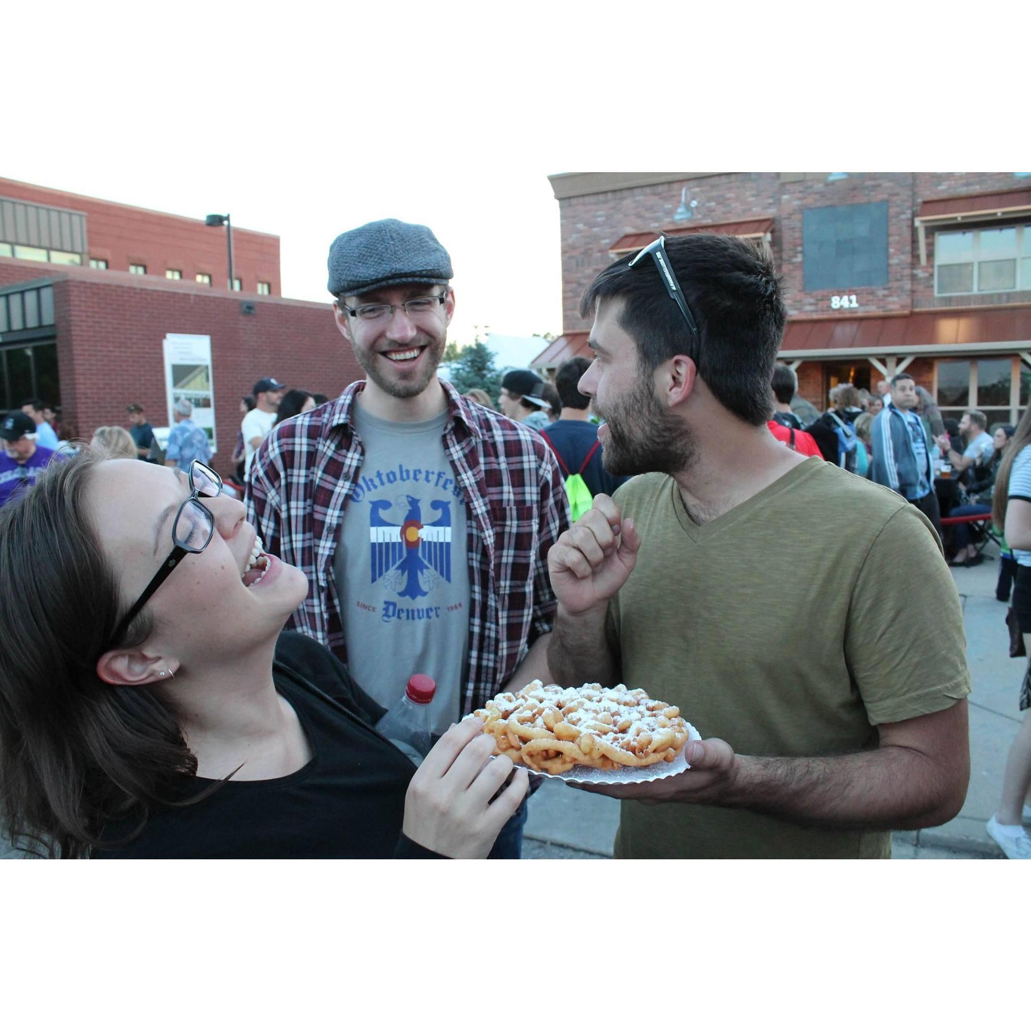 Hanging out at a street festival