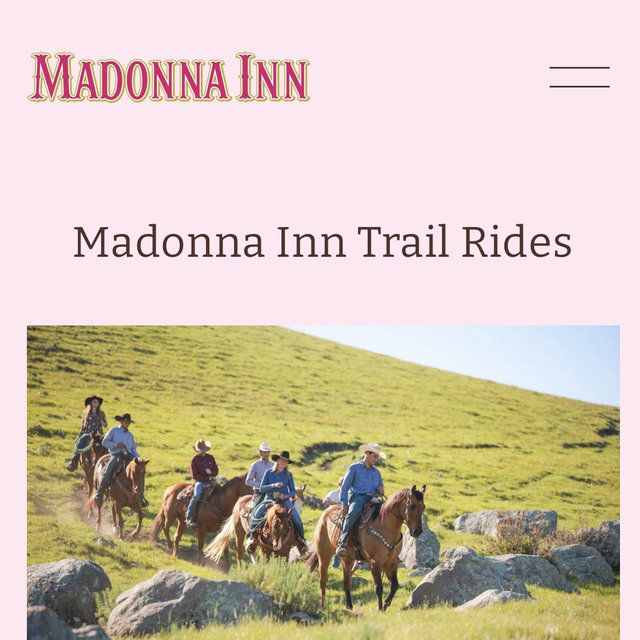 Horseback Riding at the Madonna Inn Stables