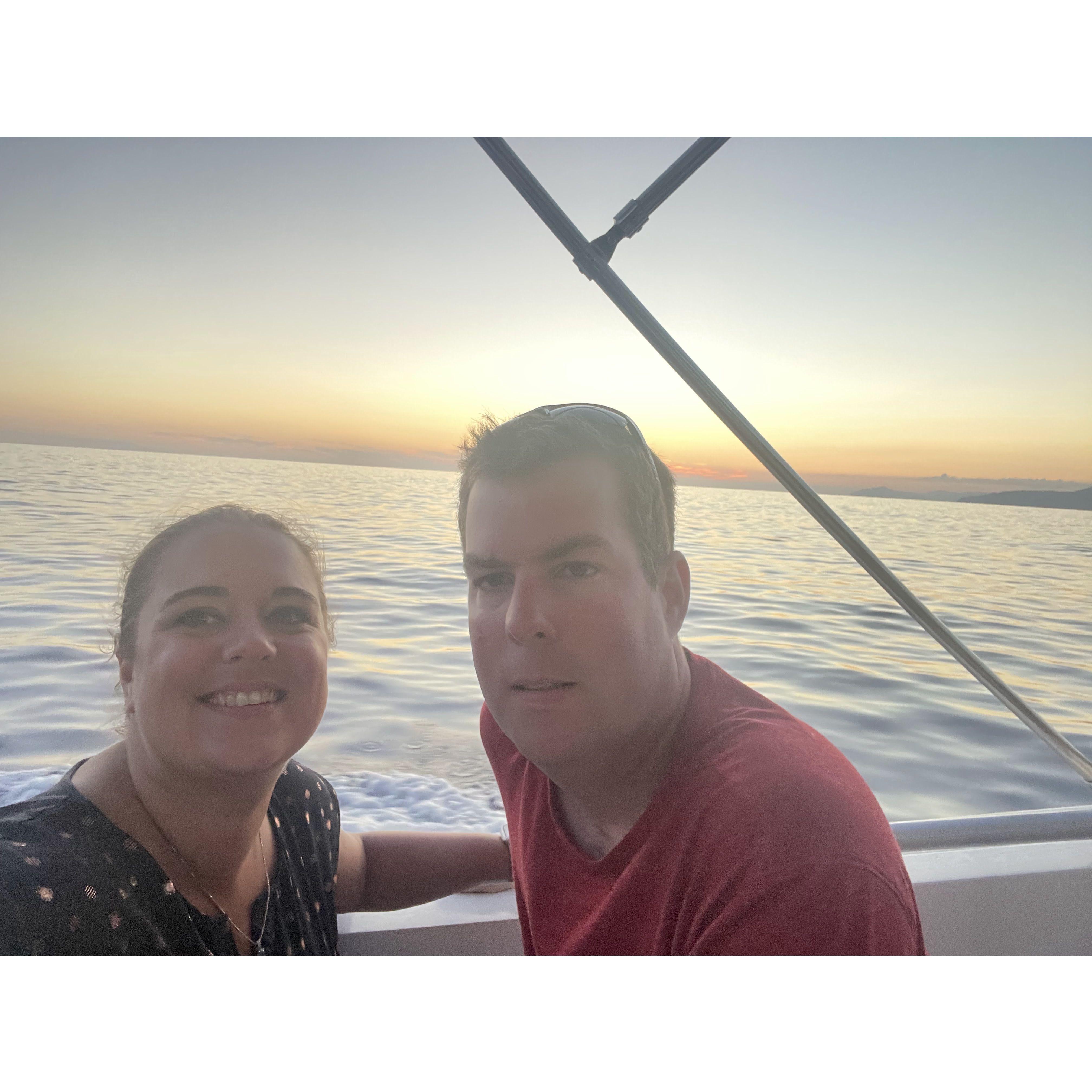 Sunset dinner cruise in Cinque Terre, Italy!