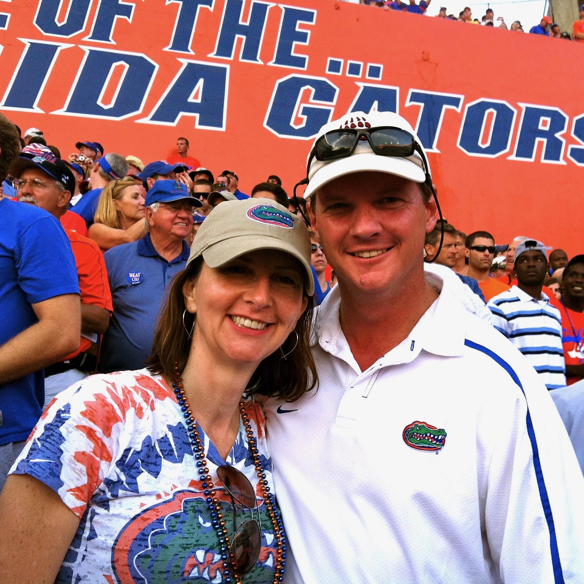 She's a Gator now! Her first game at the Swamp!