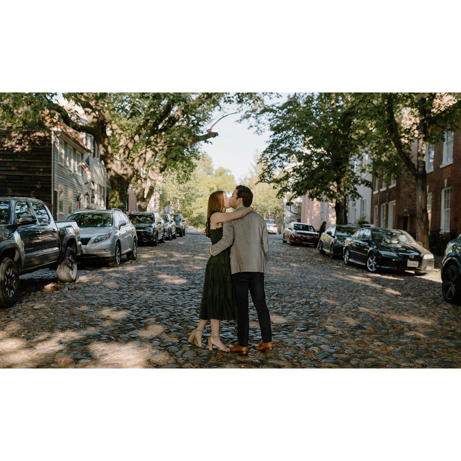 Engagement shoot in Old Town Alexandria - April 2024