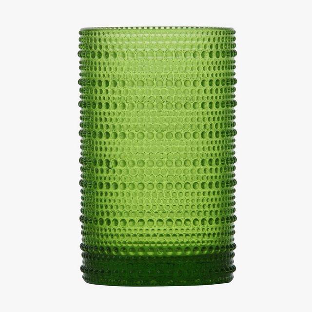 Jupiter Beaded Tall Drinking Glasses, 13 oz., Set of 6 - Fern