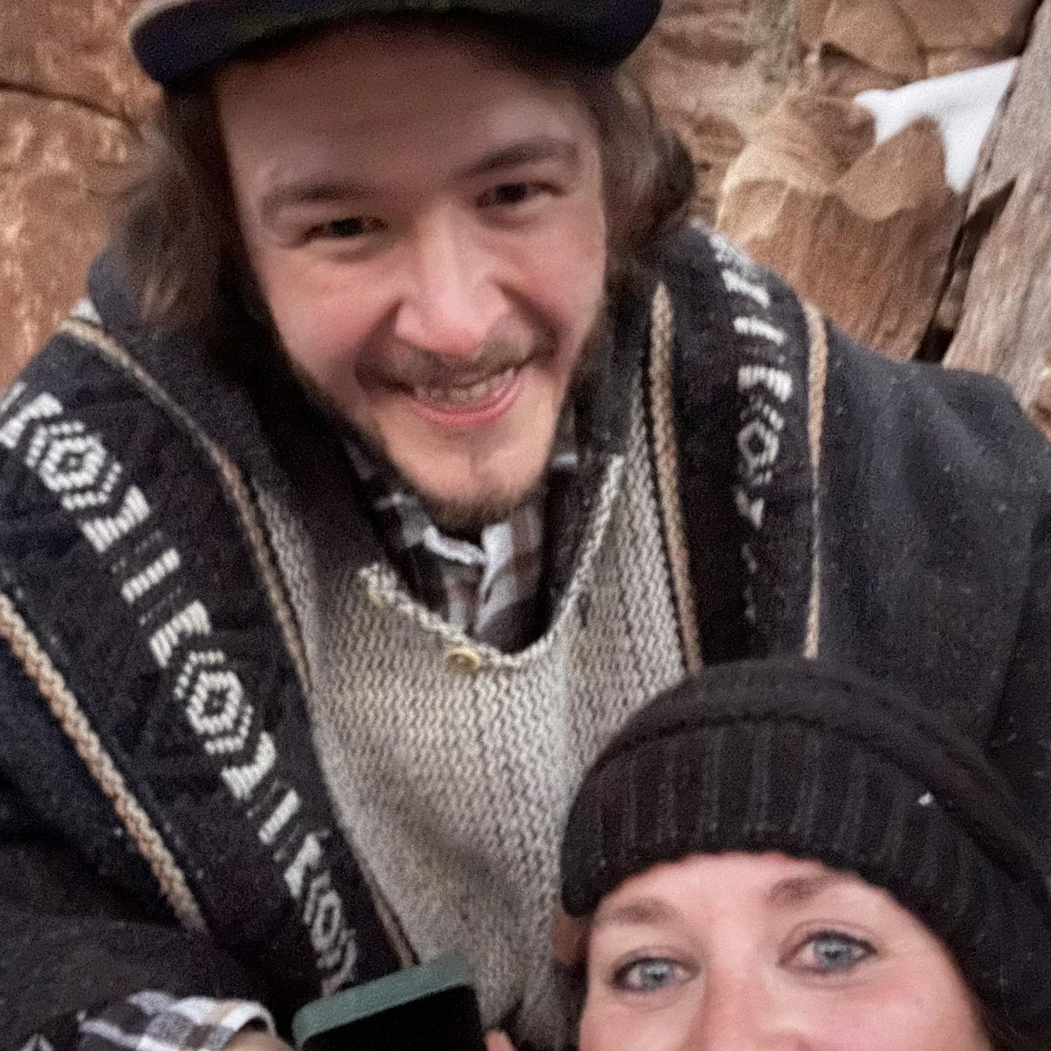 And then he did this for our selfie! I didn’t realize till after I took the picture 🤣