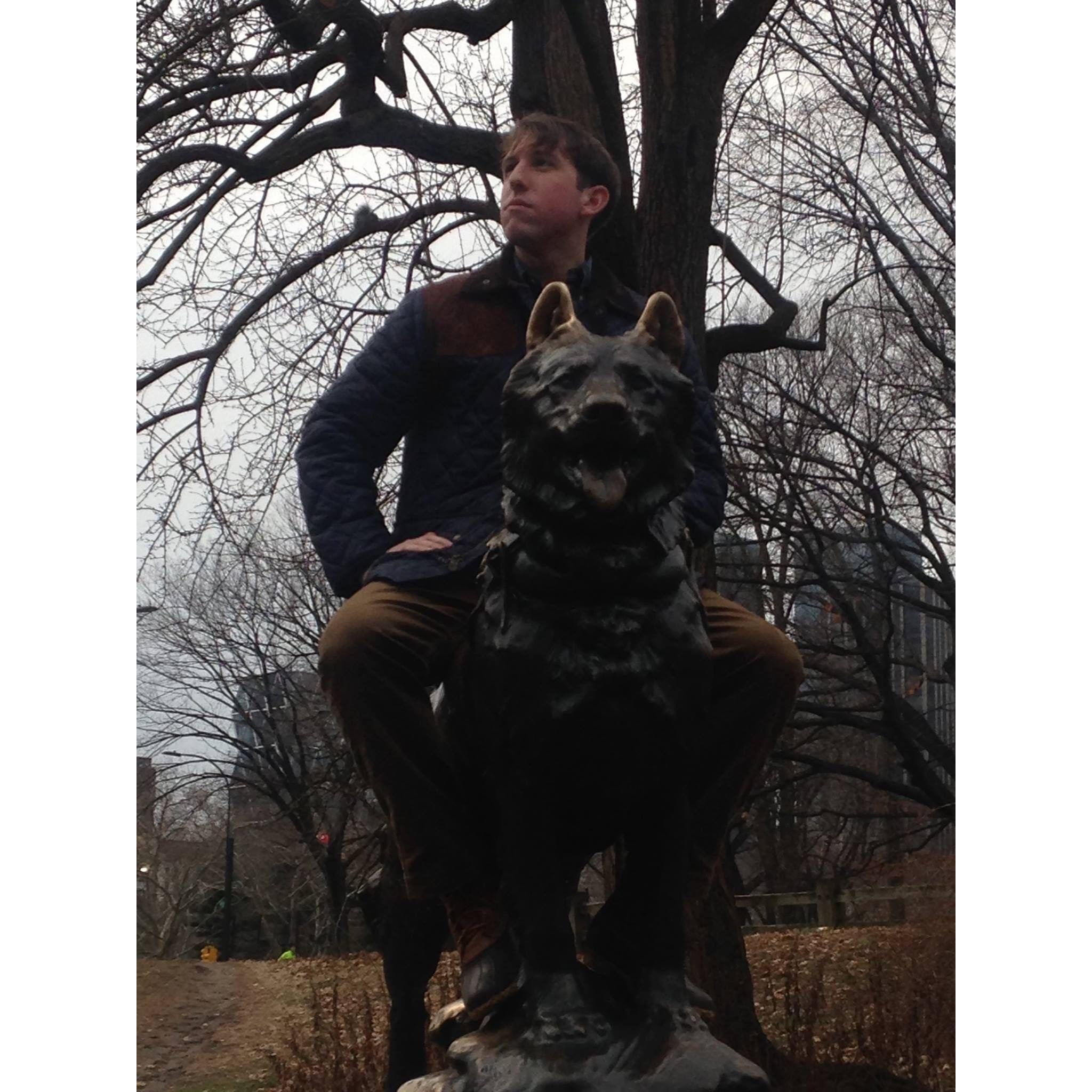Epic photo of Matthew in Central Park when he visited Melissa in December of 2014. It's still a disagreement if this counted as our first date or not. Wook at that widdle baby face...