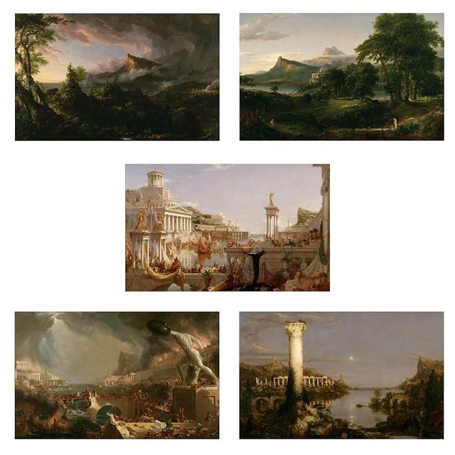 Art Prints - Thomas Cole - Course of Empire - Complete Set - 11x17