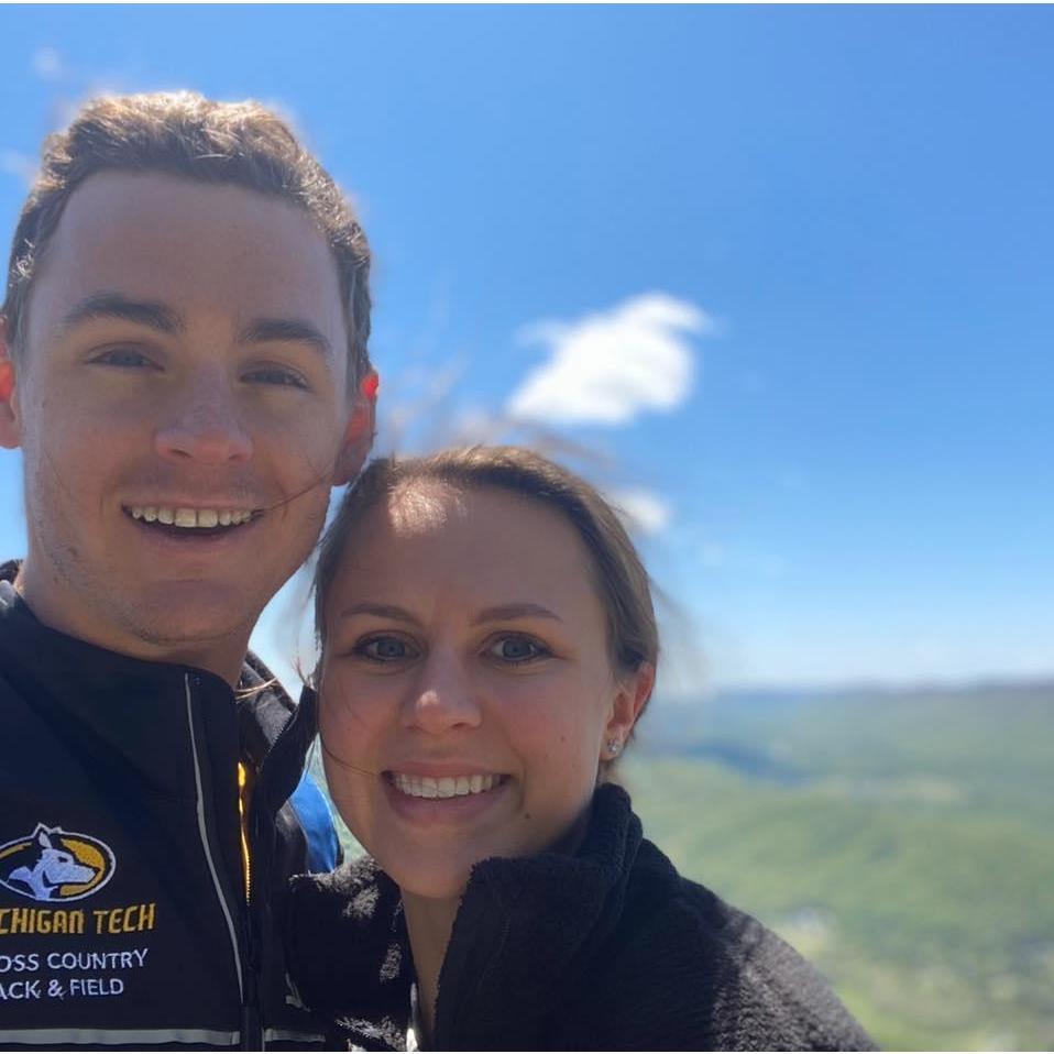 Our last hike in Virginia before moving to Maine. We had the perfect view from one mountain top to another of where Grant proposed!