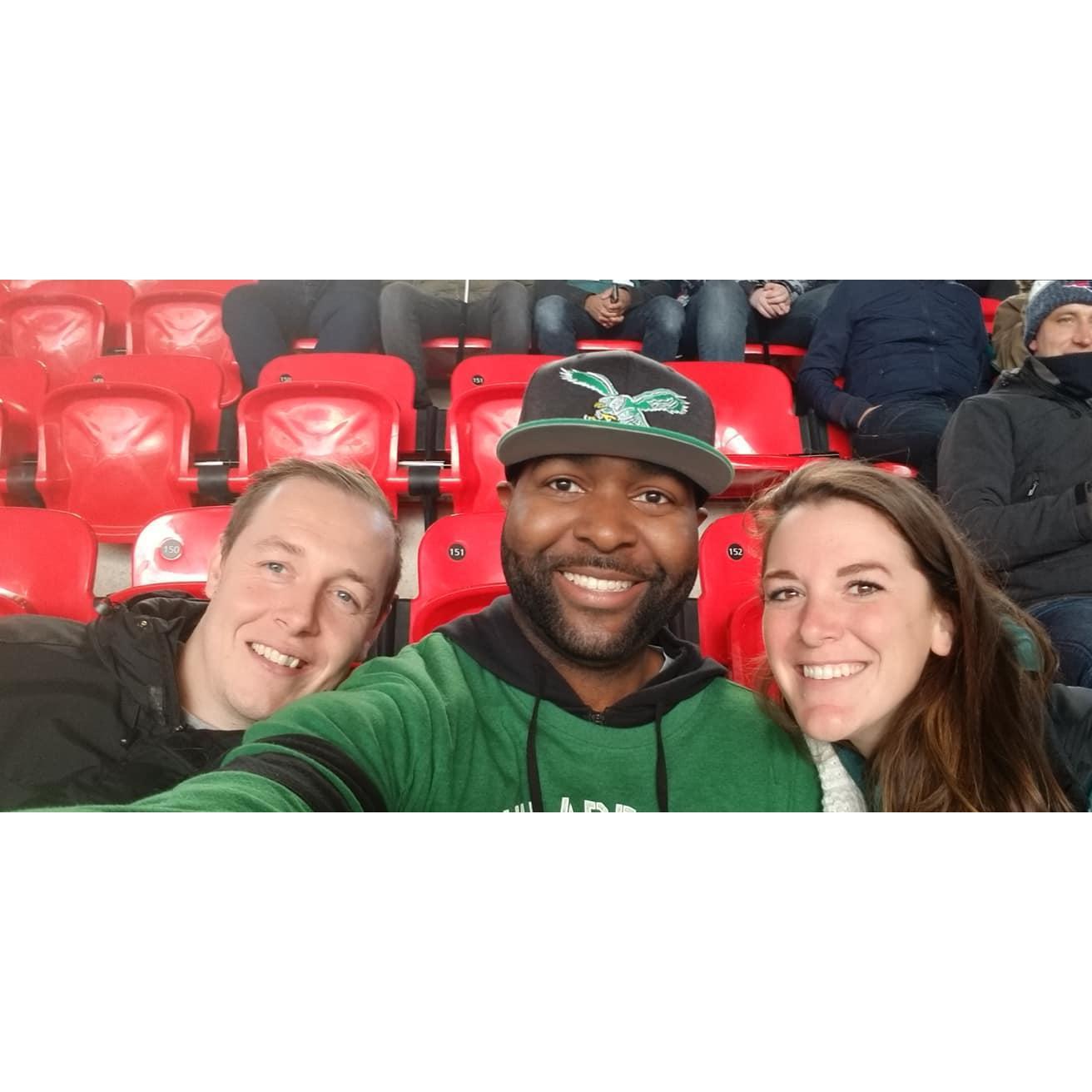 London for the Eagles Game and to visit with John and Sophia!
