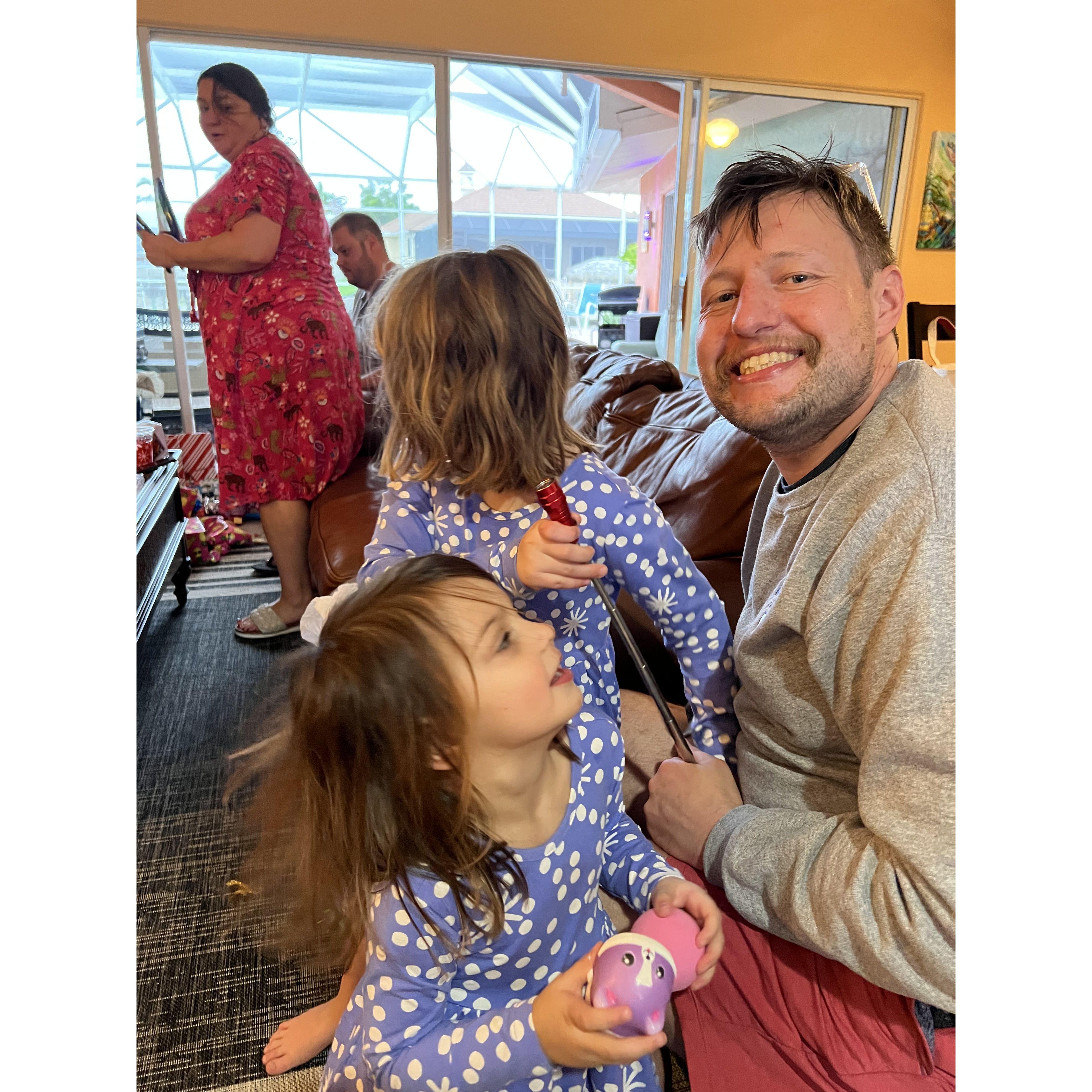 Christmas in Florida with our Flower Girls, Madeline & Charlotte. December, 2023.