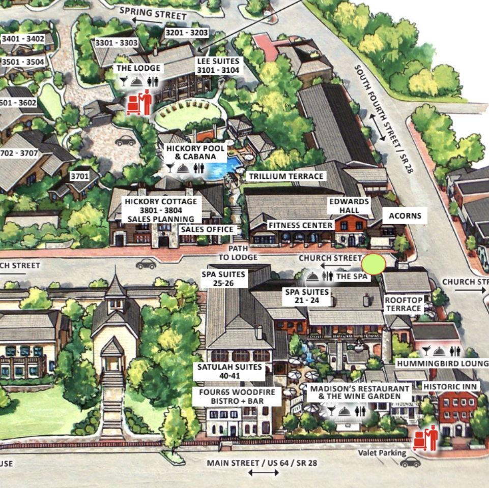 #1 Shuttle Pickup Location (Green Circle)