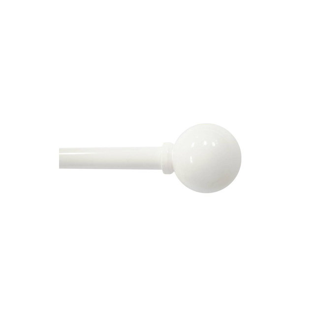 84"-48" Drapery Cafe Rod Ball White - Room Essentials™