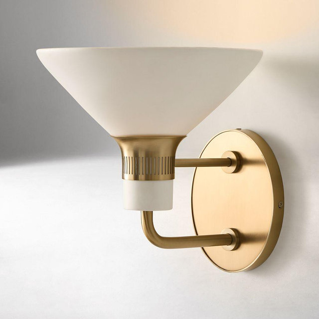 Juliette Sconce, 9In, Champagne/Ivory Ceramic