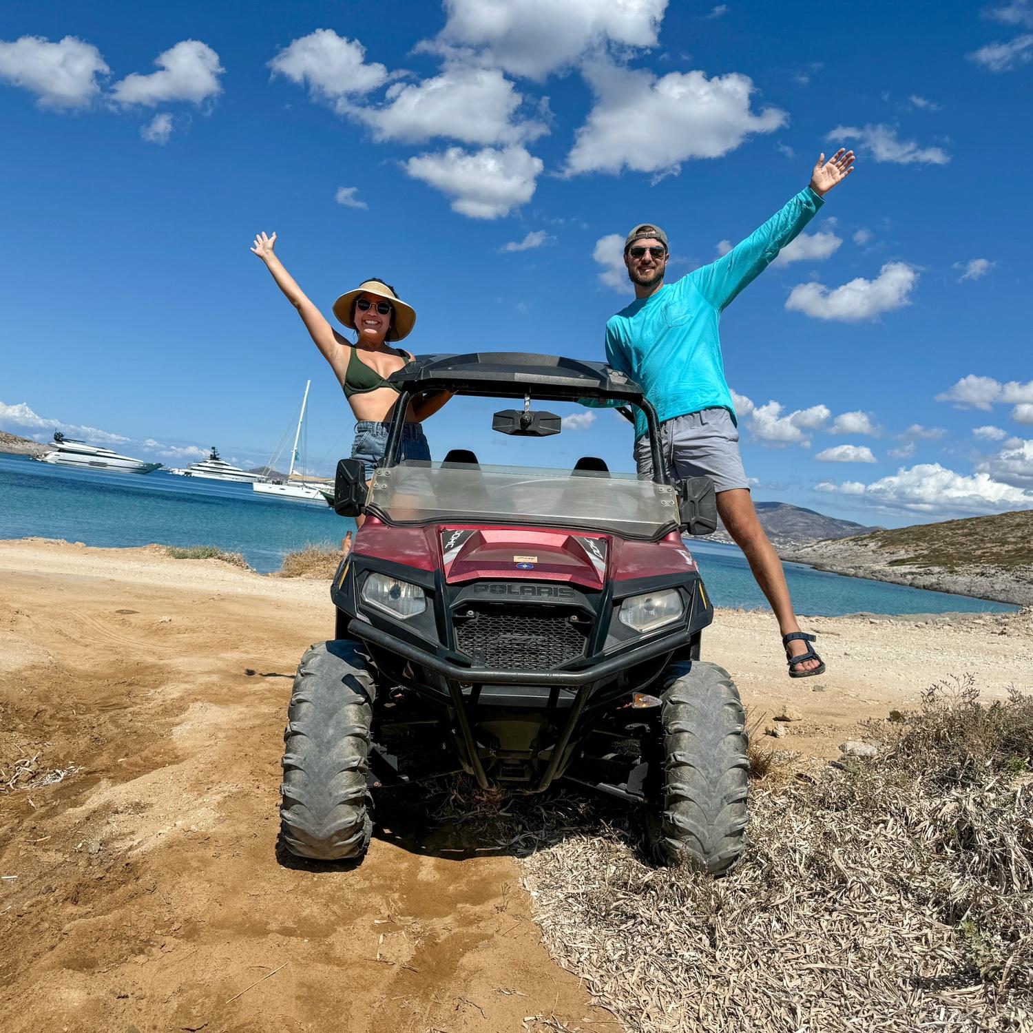 Vrooming around Antiparos, Greece