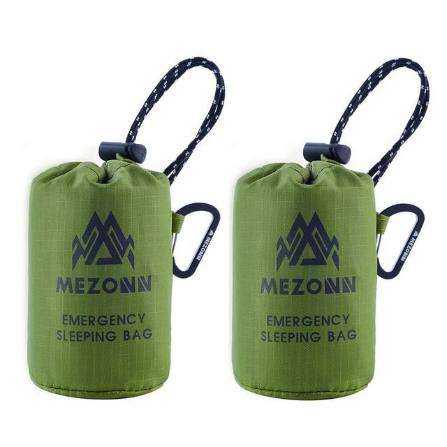 Mezonn Emergency Sleeping Bag Survival Bivy Sack Use as Emergency Blanket Lightweight Survival Gear for Outdoor Hiking Camping Keep Warm After Earthquakes, Hurricanes and Other disasters