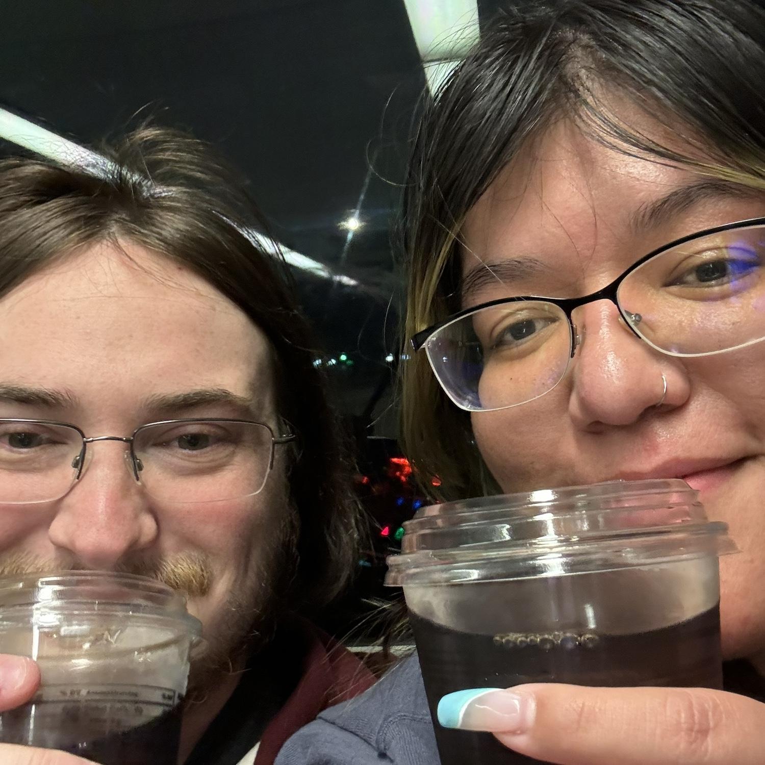 Ice cup from H Mart on the Light Rail!