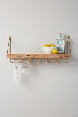 Live Edge Bar Shelf