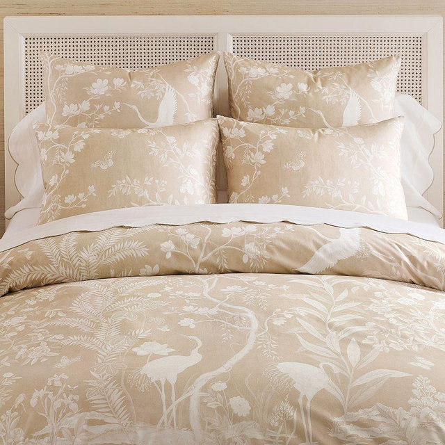 Veranda Percale Duvet Cover, Neutral Multi, King/Cal. King