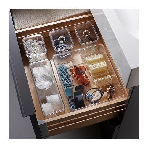 GODMORGON				Box with lid, set of 5, clear
