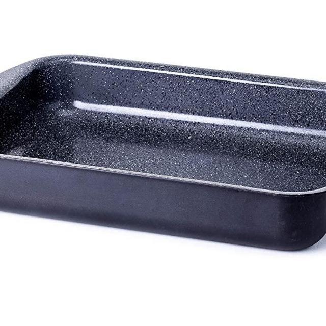 Ceramic Coated Roasting Pan/Lasagna Pan - With Natural Nonstick Coating, Safe For StoveTop and Oven Use / 14 x 10.5 x 2.7 inch