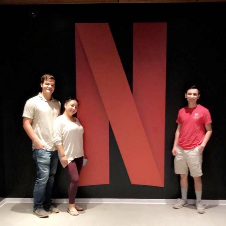 Checking out Nexflix in Hollywood CA with Max, Michelle's younger brother.