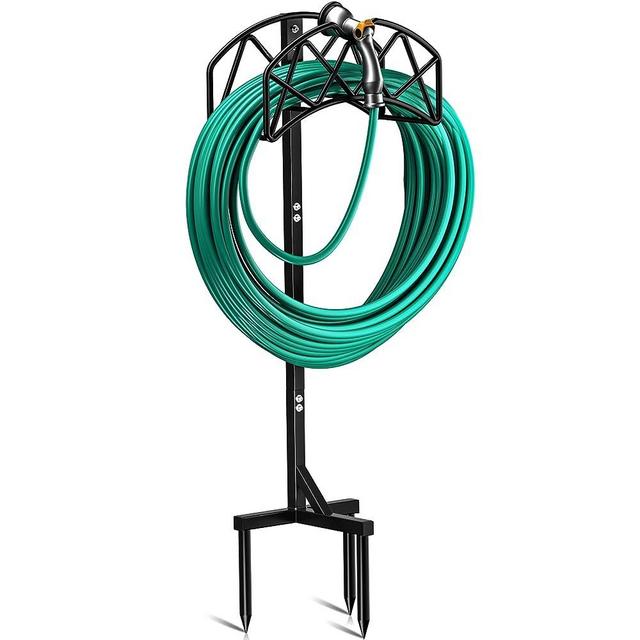 Winpull Garden Hose Holder Detachable Metal Water Hose Holder Hose Hanger, Heavy Duty Hose Holder Freestanding Garden Hose Storage Hose Stand Rack for Outside (Hose not Included)