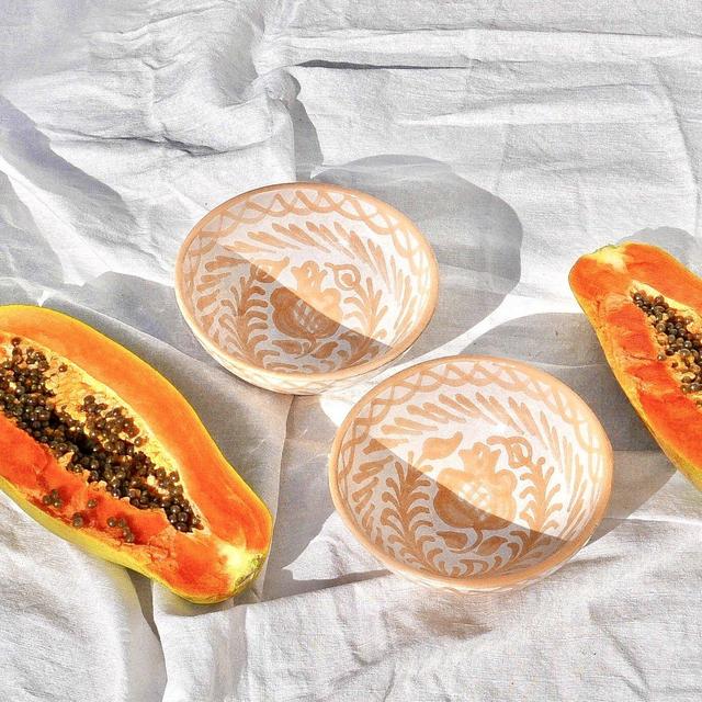Small bowl with hand painted designs