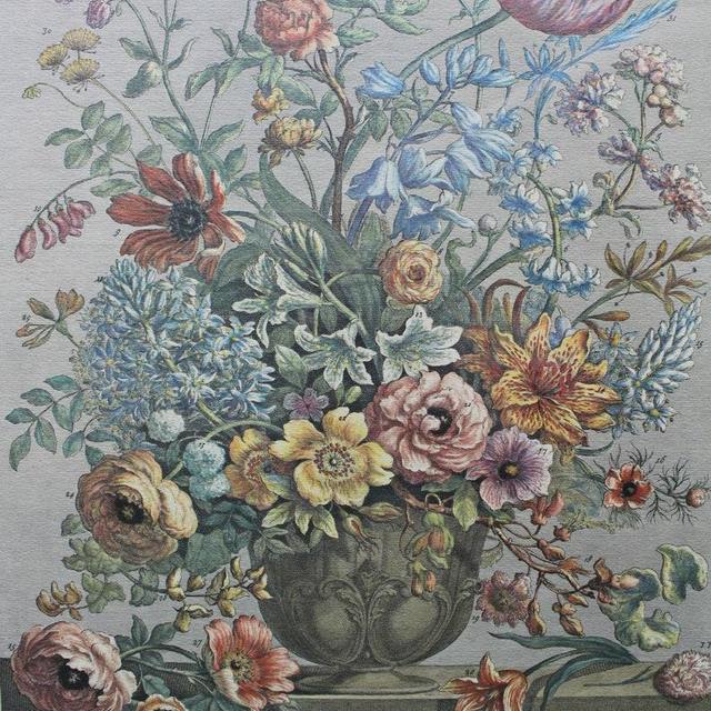 Vintage Robert Furber 12 Months of Flowers 1964 Penn Print Hand Colored May