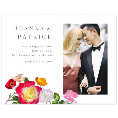 White Summer Wedding Digital Save the Date - Leora Photo