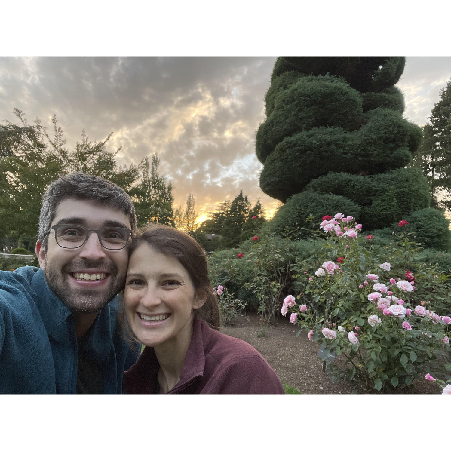 Sunset at the Rose Garden