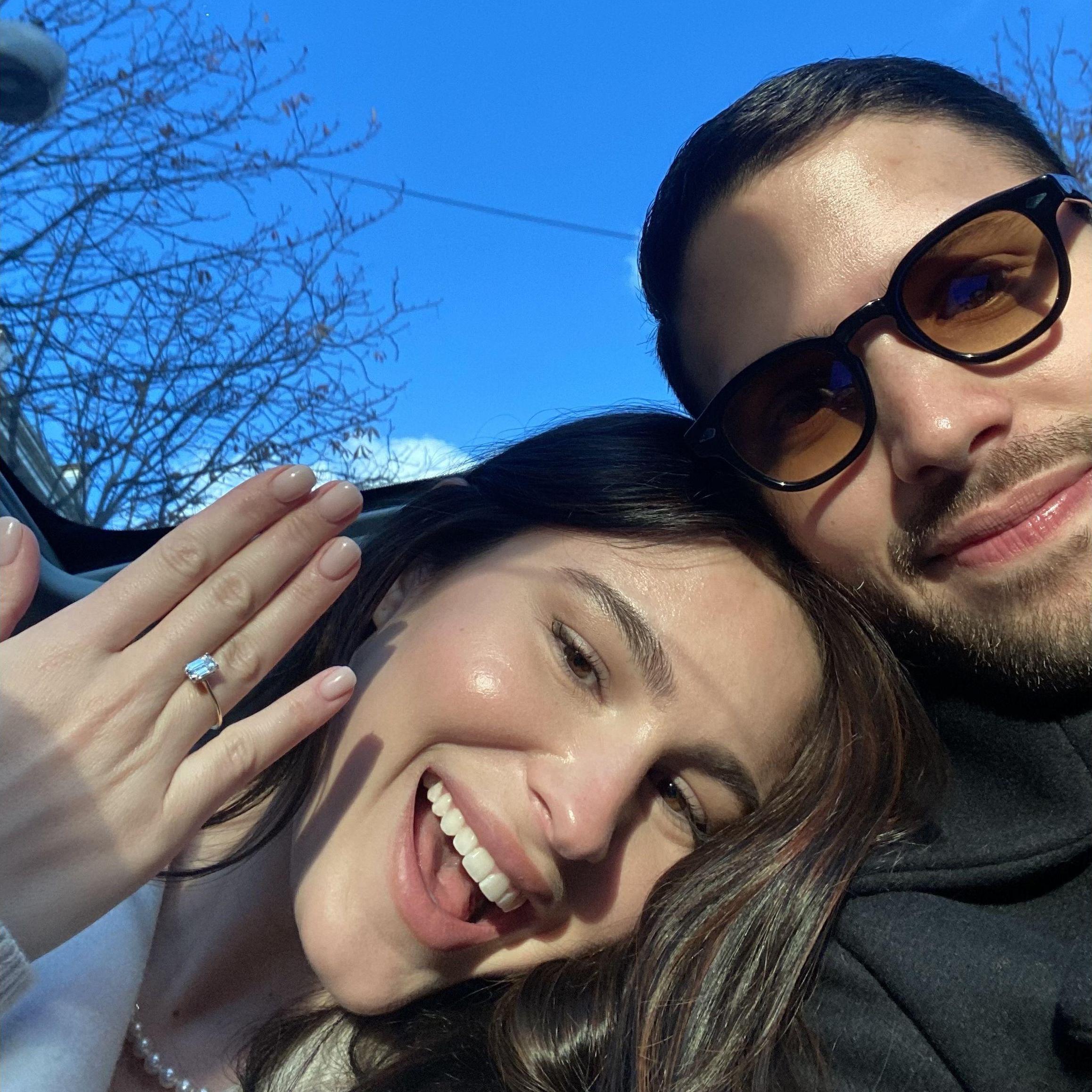 First selfie after getting engaged!