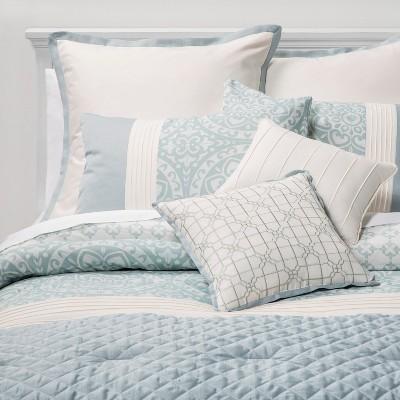 Queen 8pc Brighton Comforter Set Teal - Sunham Home Fashions