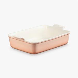 Le Creuset Stoneware Heritage Deep Rectangular Lasagna Dish, 6.75 Qt., Peche - Peche