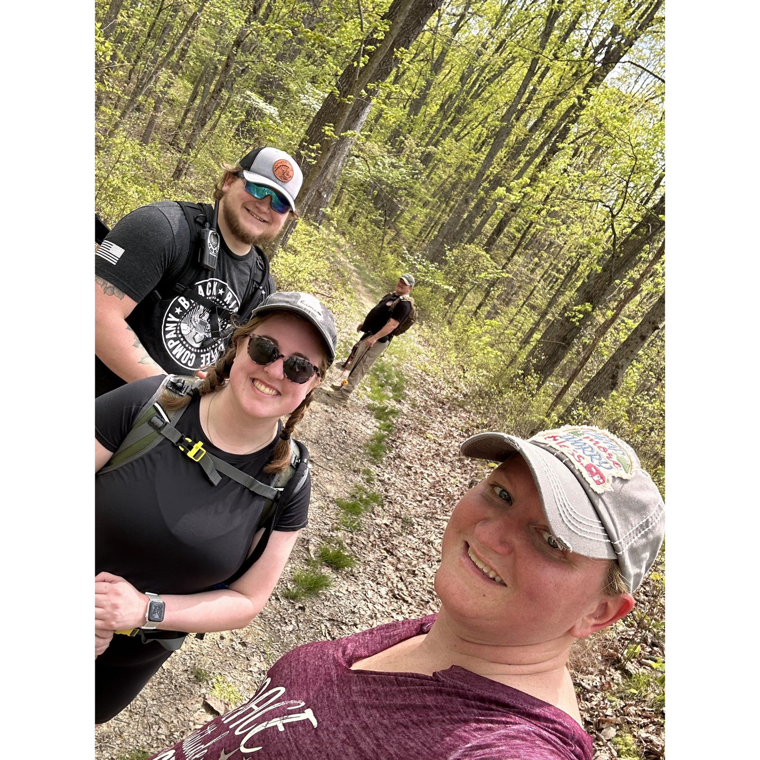 Hiking day at Brown County State Park with Isaiah's parents.