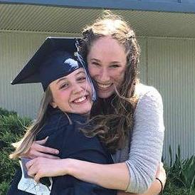 Rachael and Andras; at Rachael's Graduation (2018).