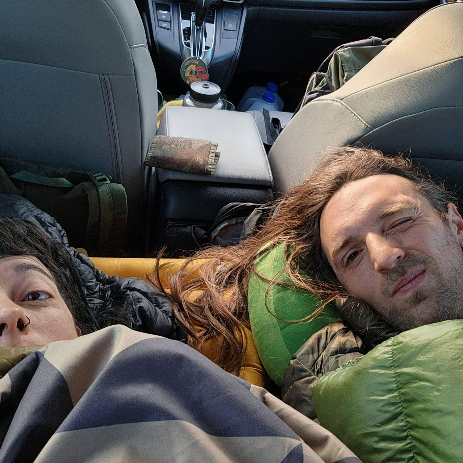 sleepin' in the rental car, AZ; 2022