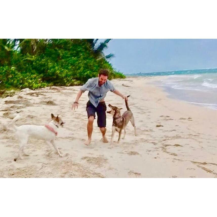 Our last romp on the beach before moving back to the States.