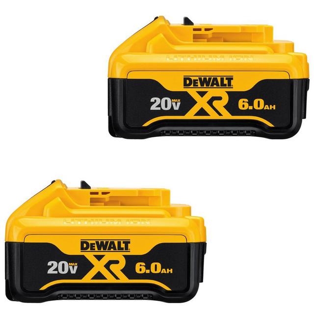 20-Volt MAX XR Premium Lithium-Ion 6.0Ah Battery Pack (2-Pack)