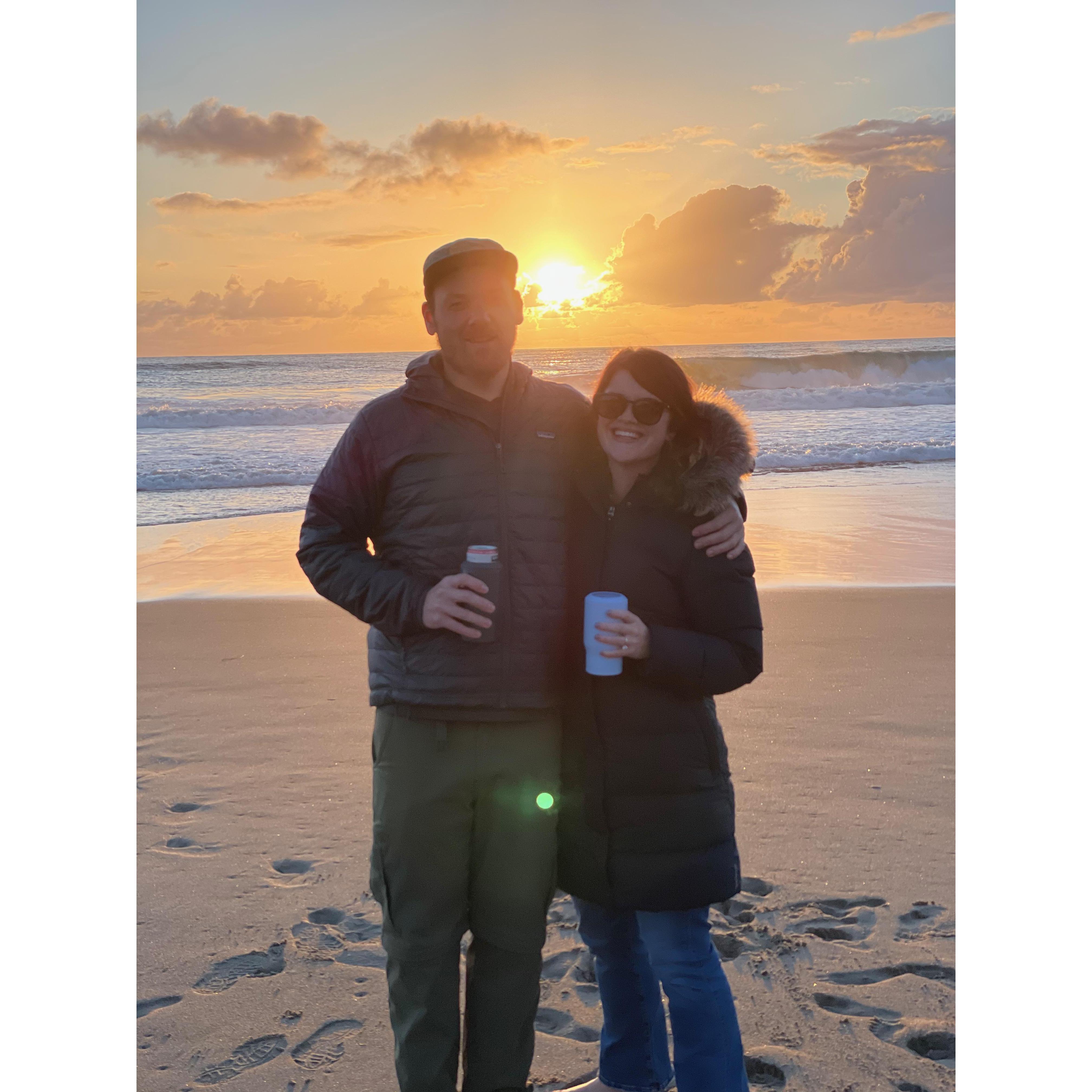 We enjoy sunsets and long walks on the beach!