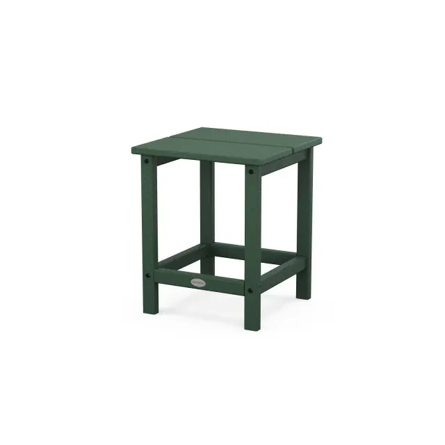 POLYWOOD 18" Square Studio Outdoor Portable Side Table Green: Durable Patio Accessory, Fade & Weather-Resistant