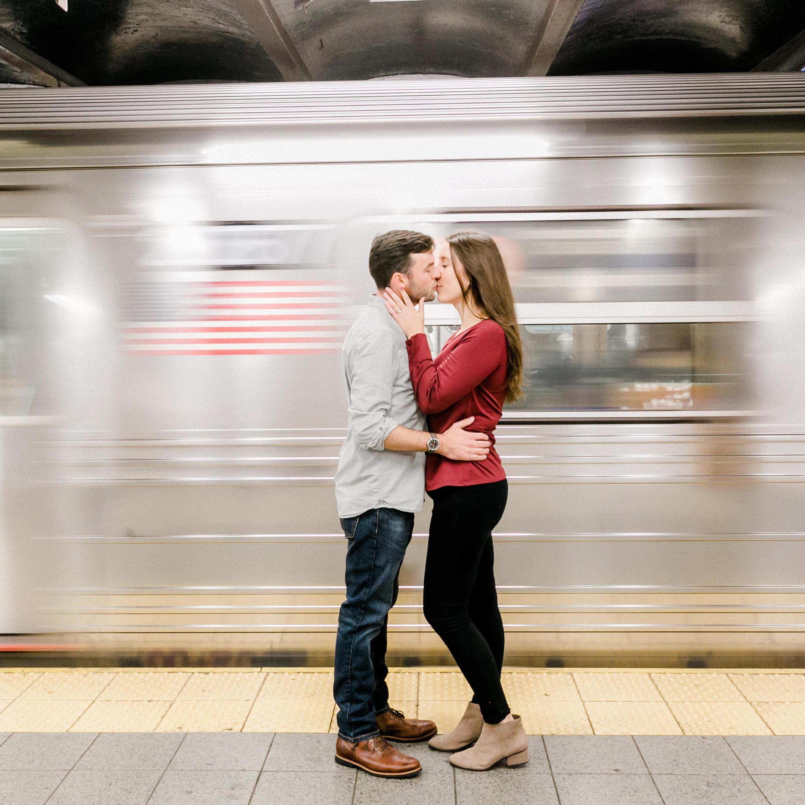 Subway Engagement Photos
