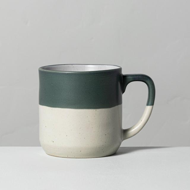 Dipped Stoneware Mug Dark Green - Hearth & Hand™ with Magnolia