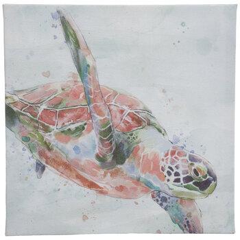 Watercolor Sea Turtle Canvas Wall Decor