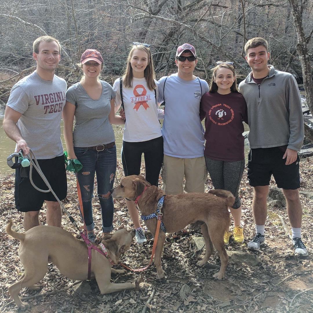 Hiking with great friends (and pups) in North Carolina - 2018
