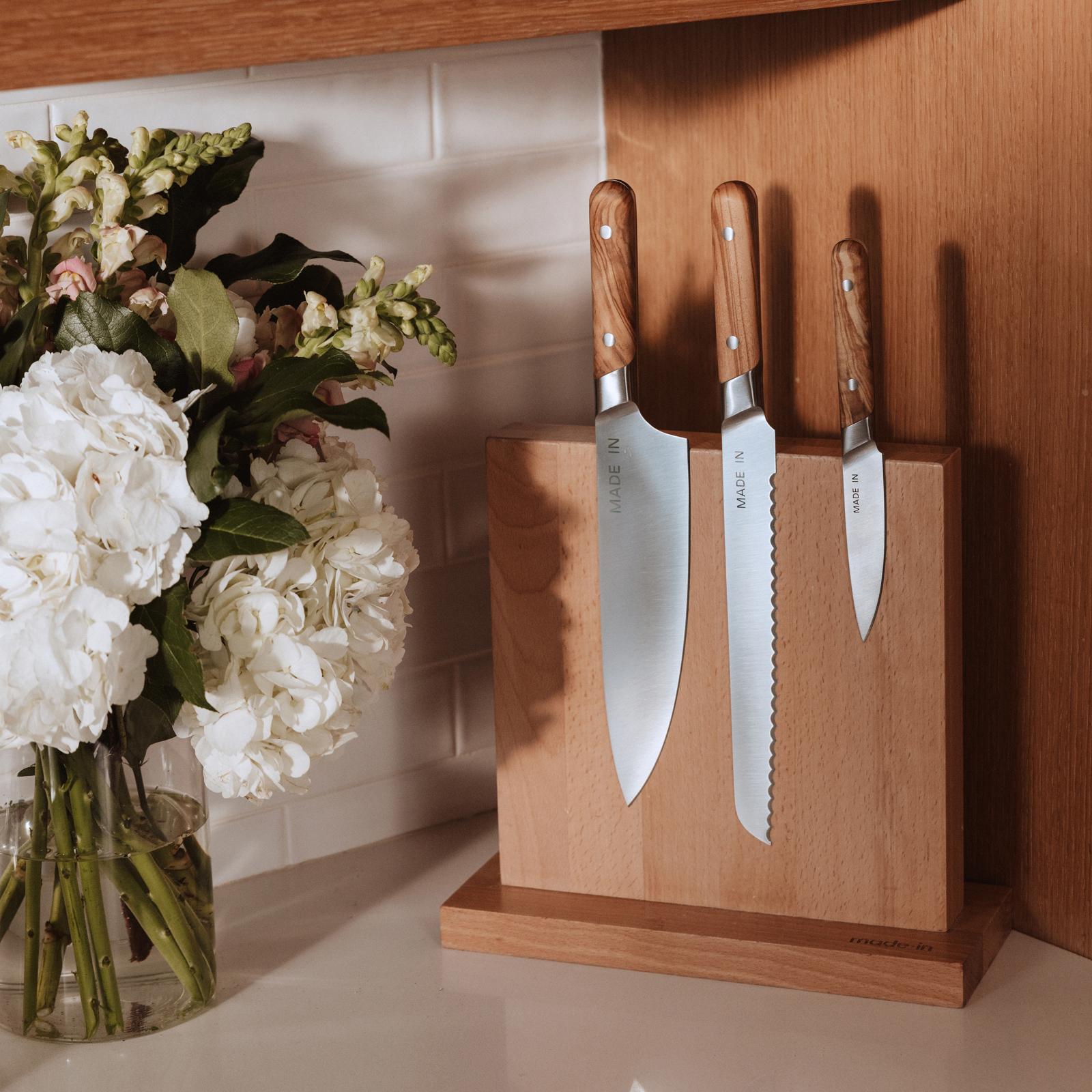 MADE IN Cookware, 3-Piece Knife Block Set | Zola