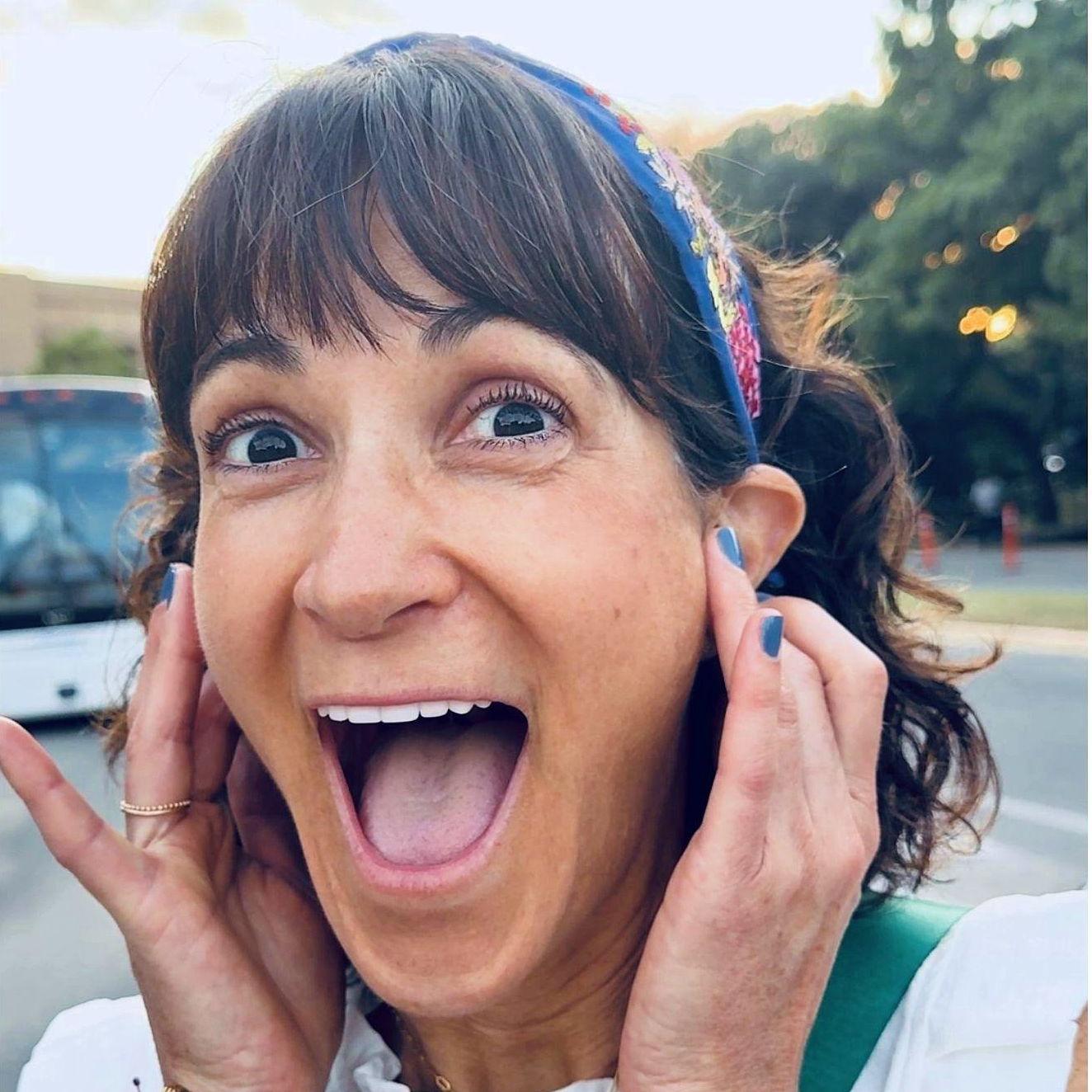 National anthem. Fighter jets. Tailgate. A-LOT of drinks. And peak Julie energy. 🙉