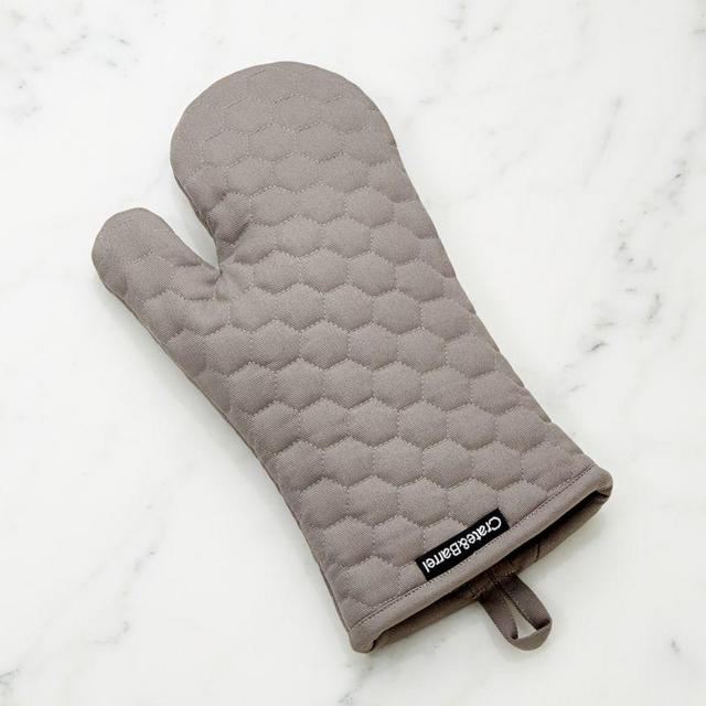 Grey Quilted Oven Mitt
