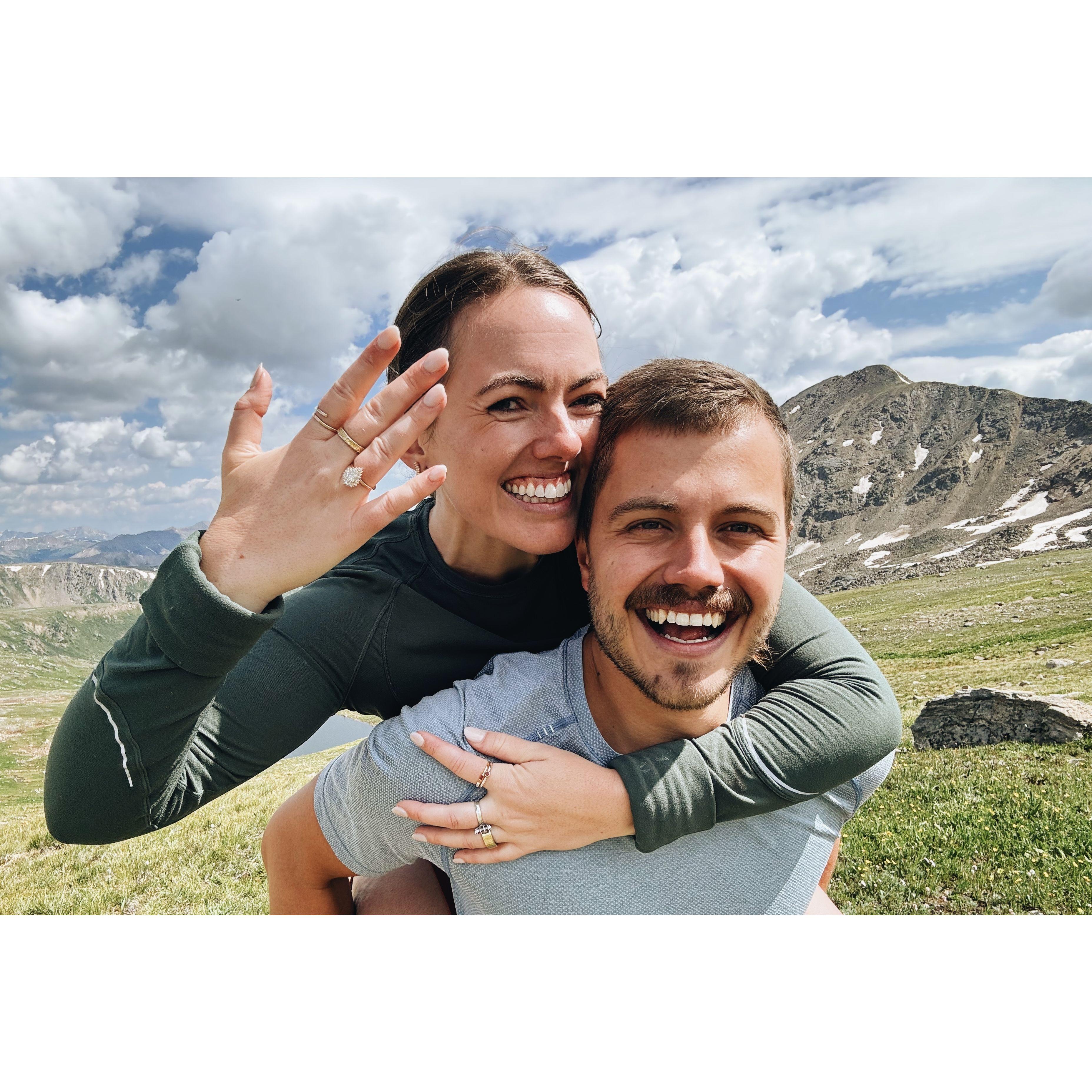 Over the moon about being engaged!!